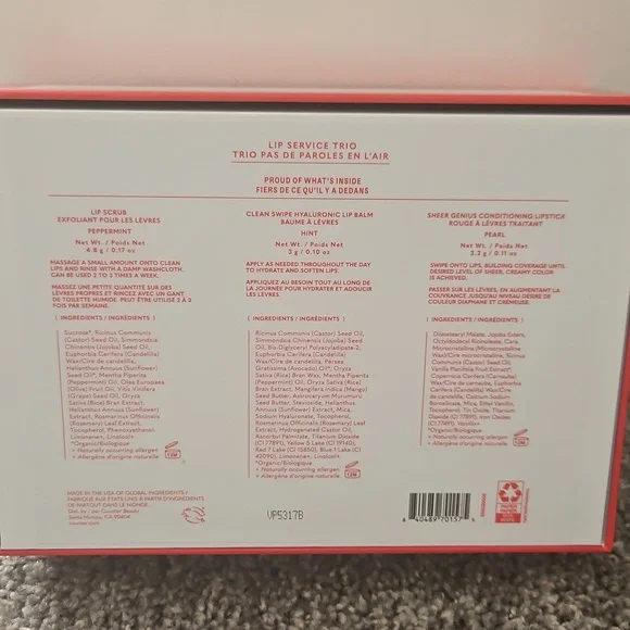 Counter Lip Service Trio Gift Set: Lip Scrub, Hyaluronic Balm, Lipstick – NIB - Picture 3 of 5